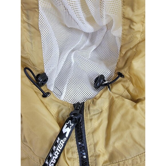 Purdue Boilermakers Jacket Mens Medium Gold Black NCAA Basketball Starter Hooded - Picture 3 of 16